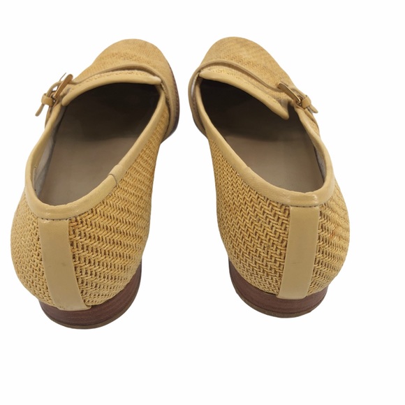 Vintage Stuart Weitzman Golden Straw Loafers 8AA - Picture 6 of 14